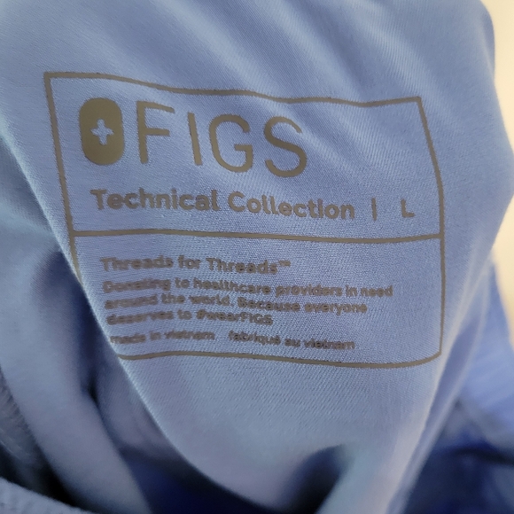 Figs Men's Cairo Cargo Scrub Pants, Size L, Ceil Blue, Healthcare Nursing Doctor - Picture 15 of 16